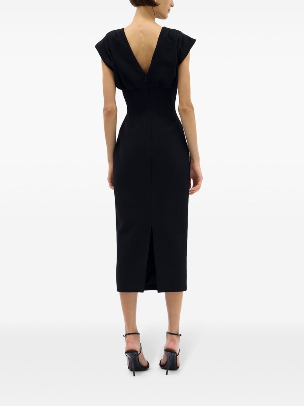 Maggie draped-detailed midi dress - 4