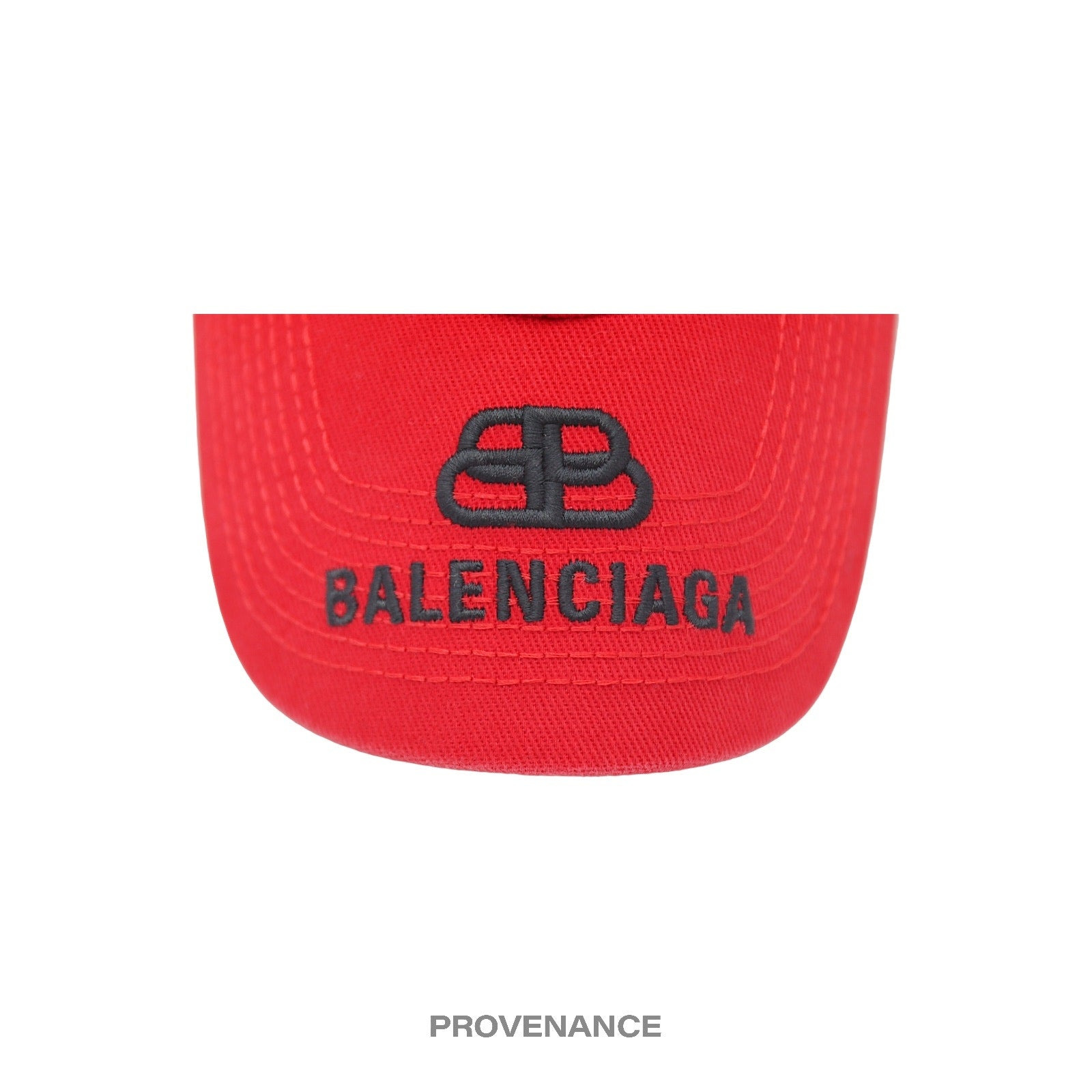 Balenciaga BB Embroidered Logo Cap - Red Black - 6