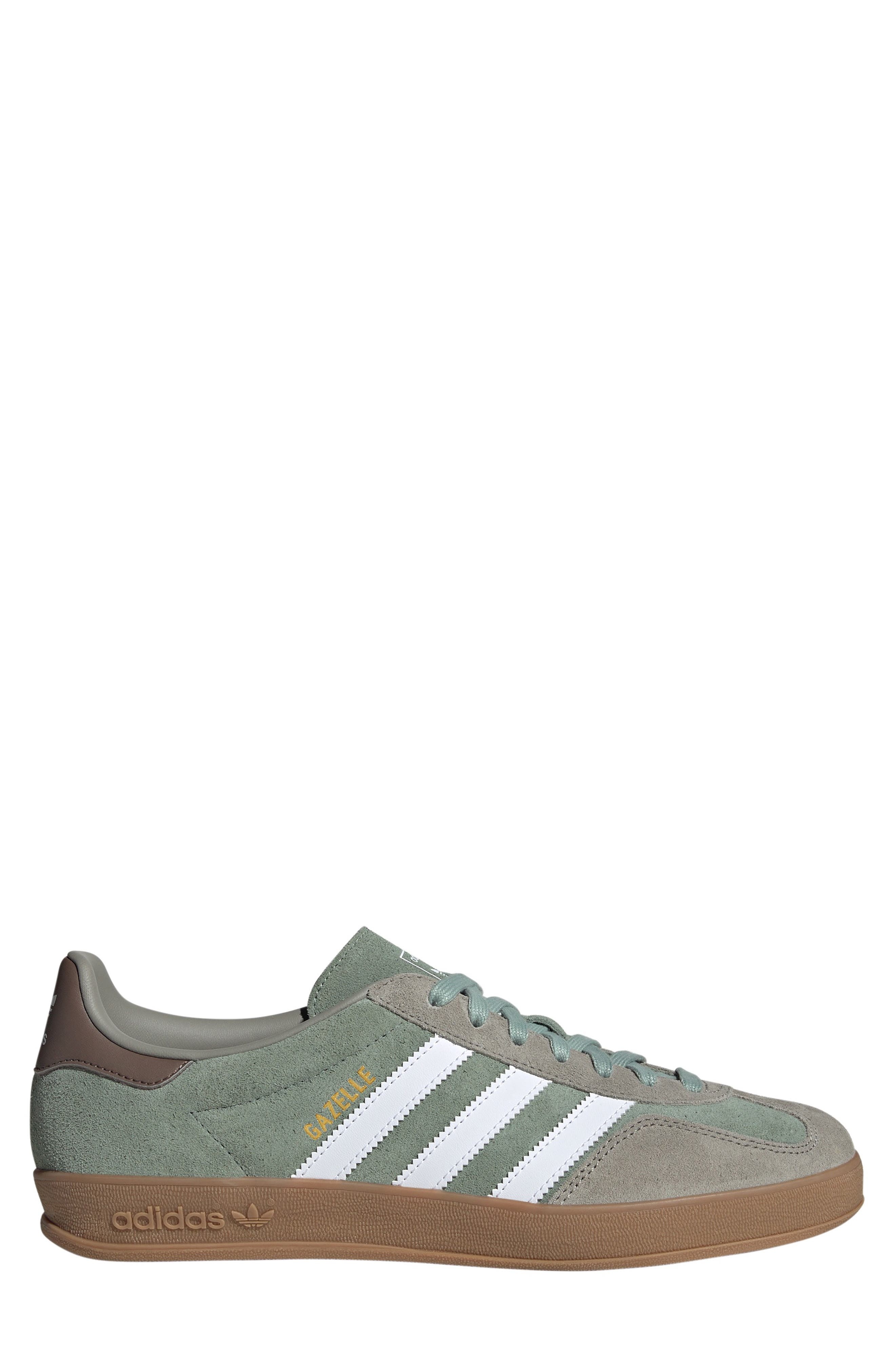 adidas Gazelle Sneaker in Silver/Green/White at Nordstrom - 3