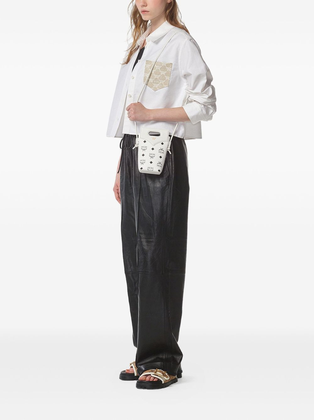Diamond Visetos leather cross body bag - 2