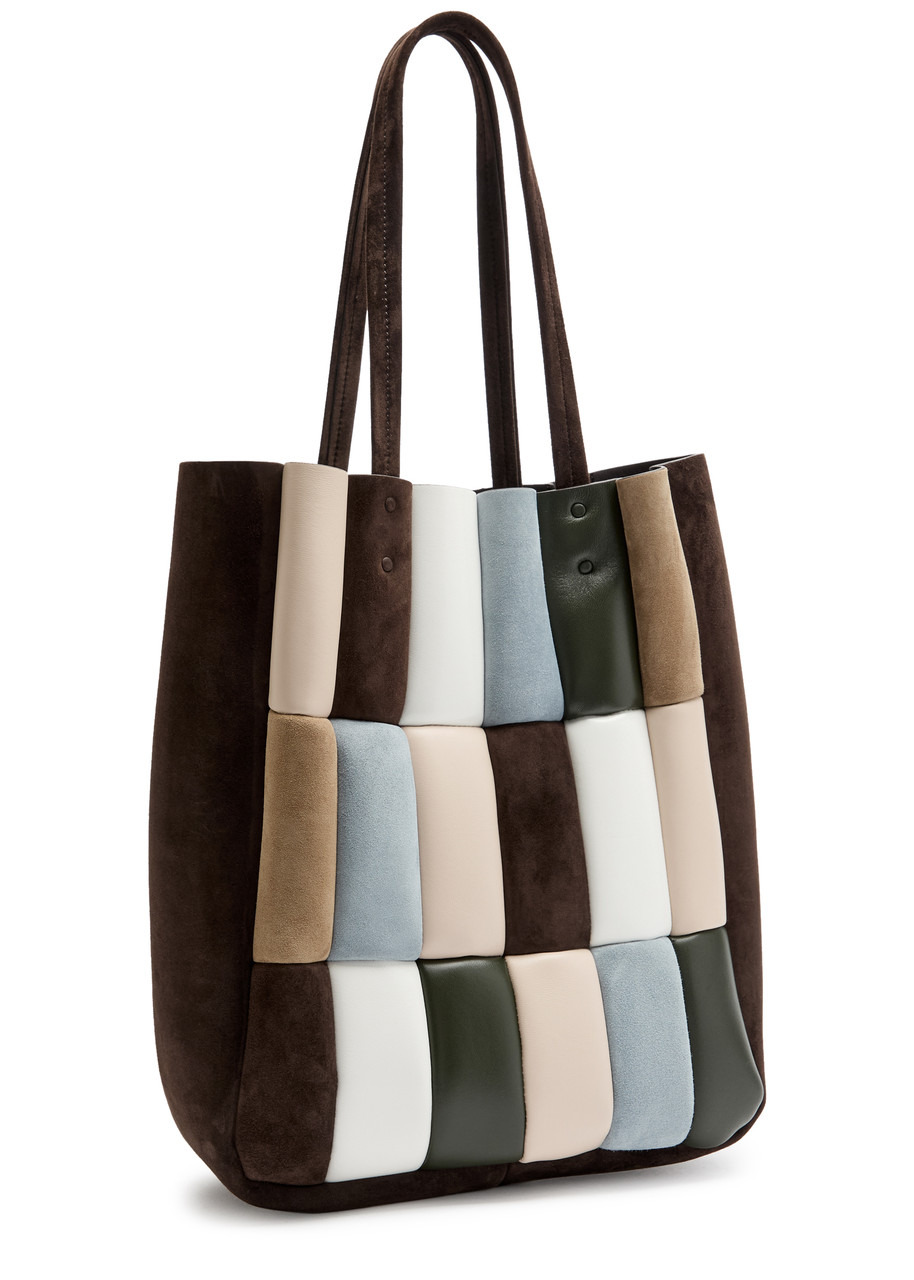 Khaite Zoe Patchwork Leather and Suede Tote bag - 2