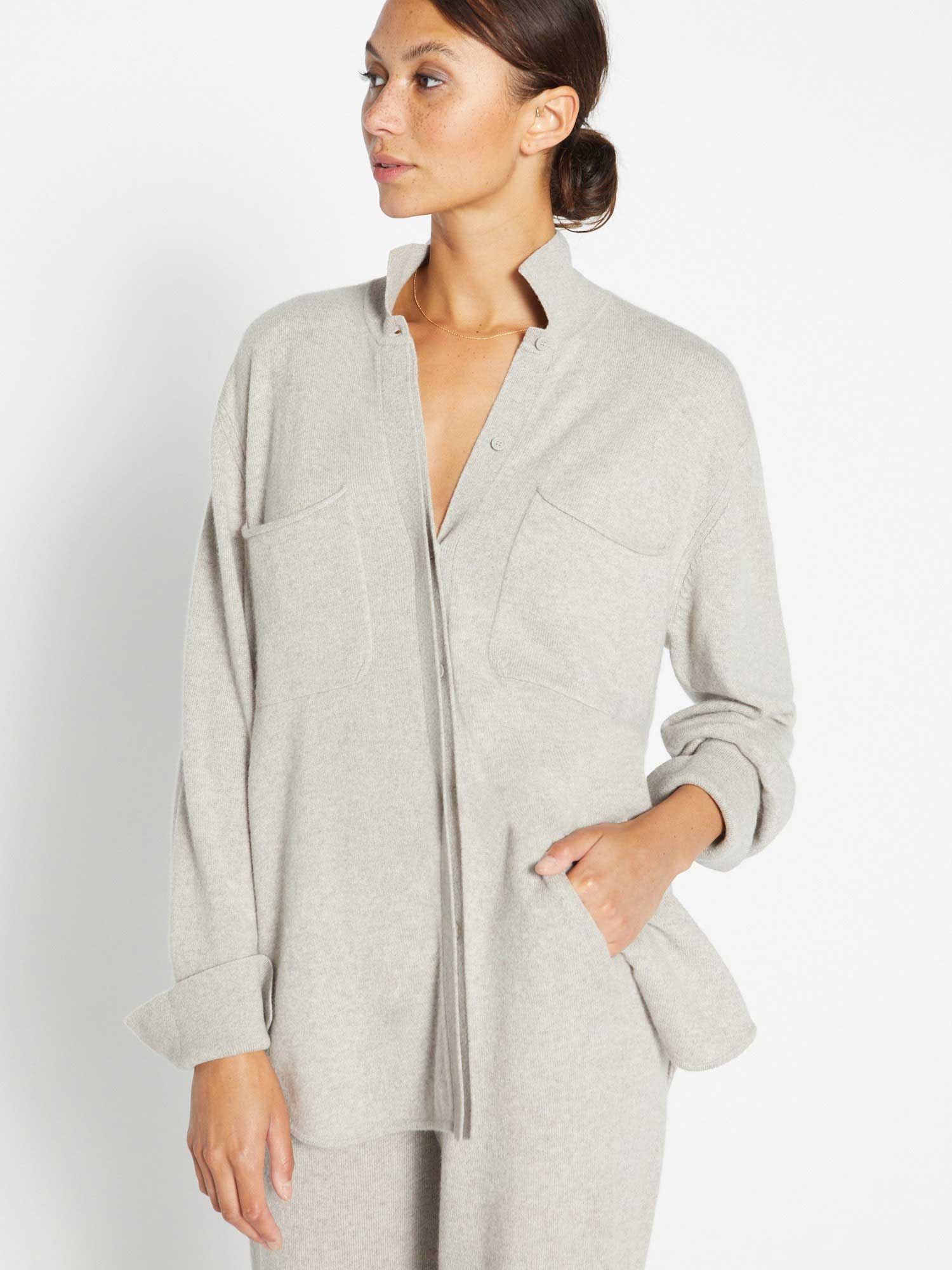 The Andre Luxe Cashmere Shacket - 4