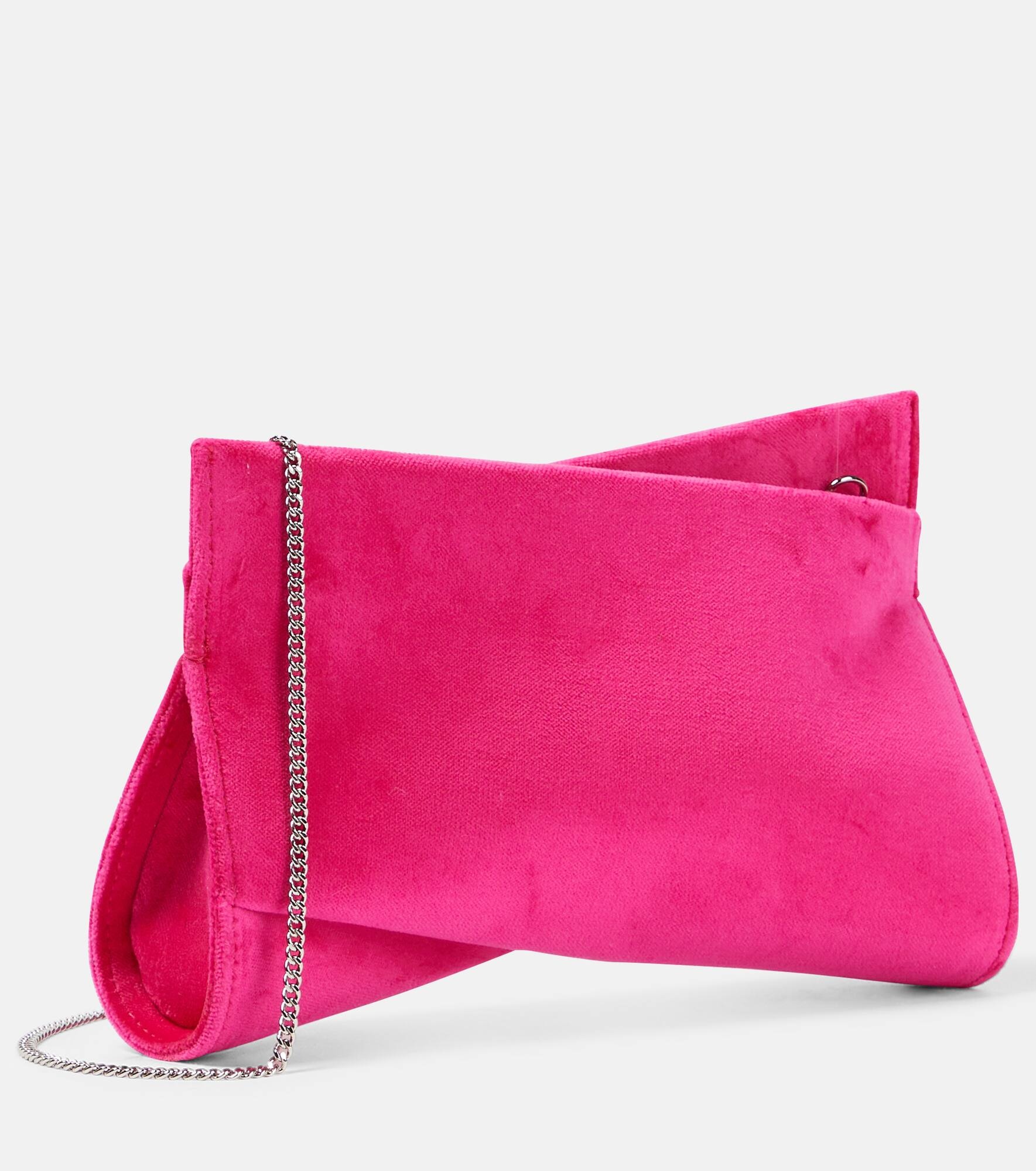 Loubitwist Small cotton velvet clutch - 4