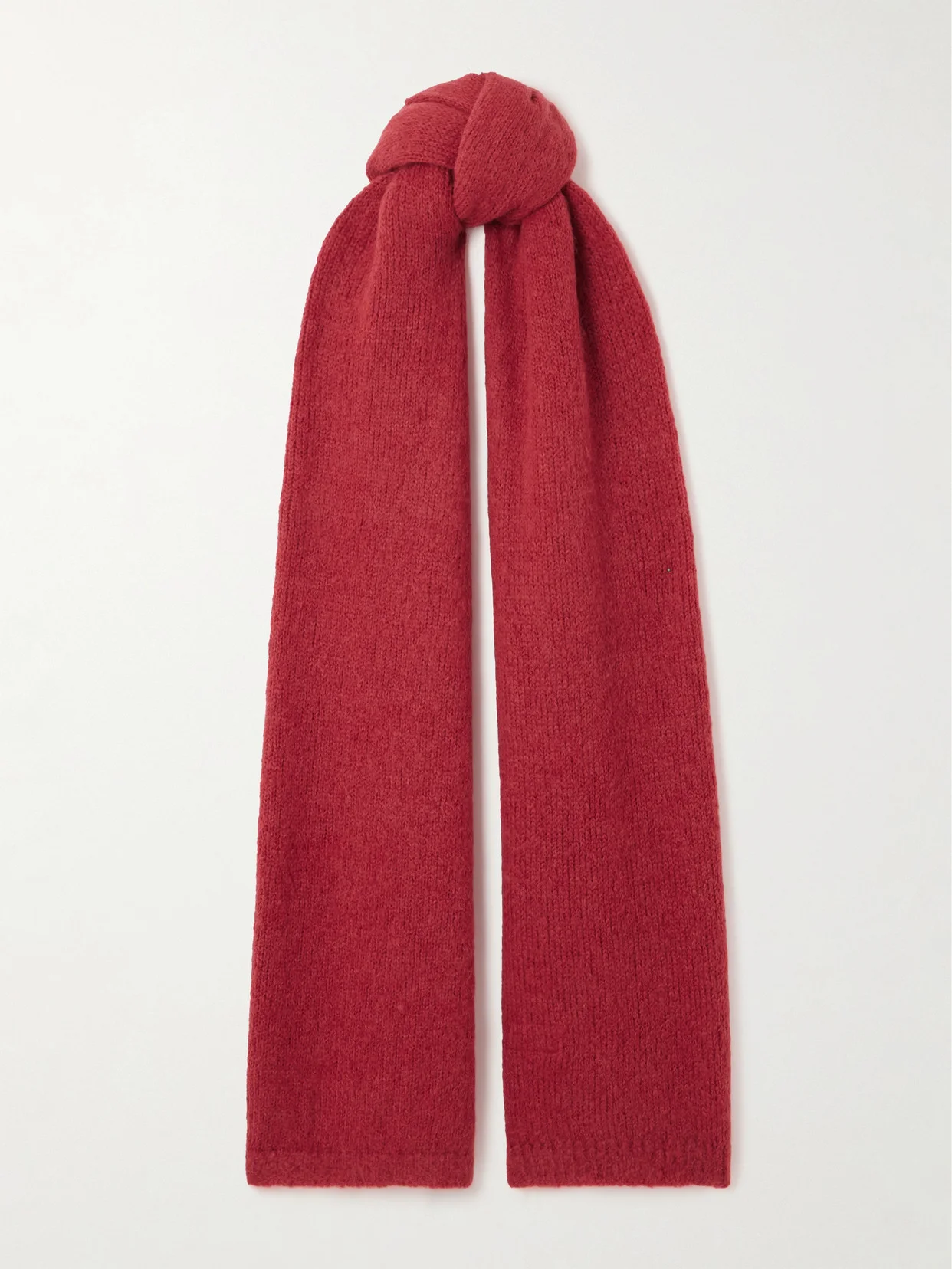 Bead-embellished Brushed Alpaca-blend Scarf - 1