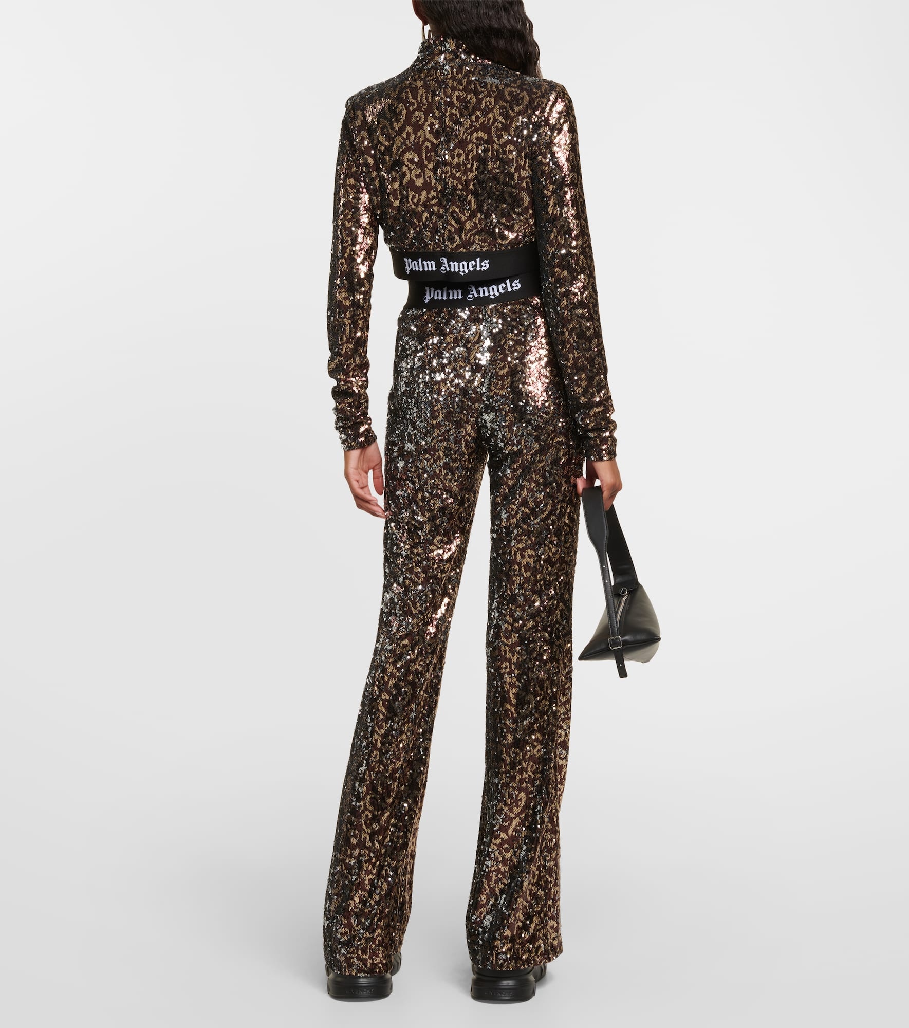 Palm Angels Sequined flared pants | mytheresa | REVERSIBLE