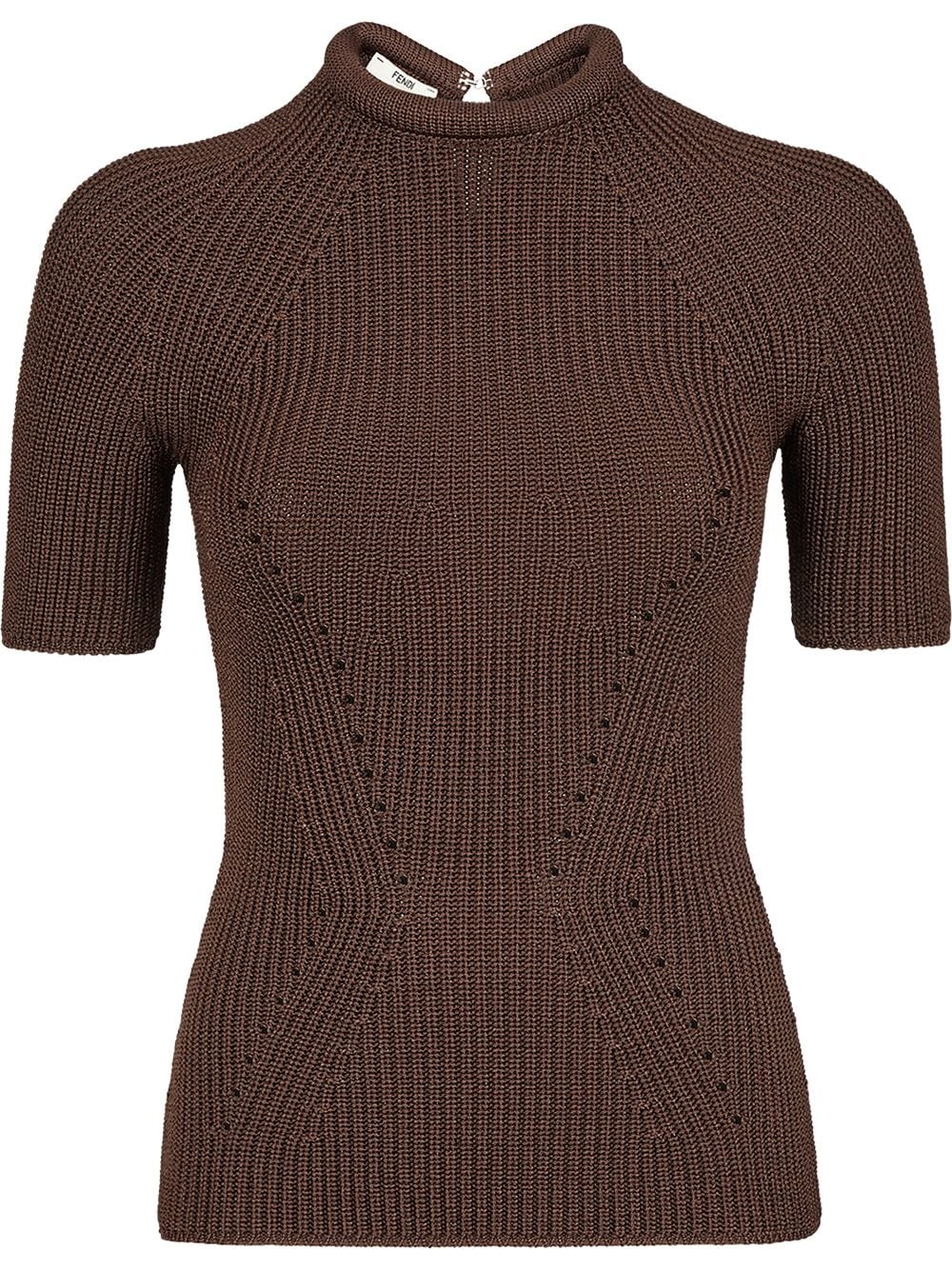 knitted fitted top - 1