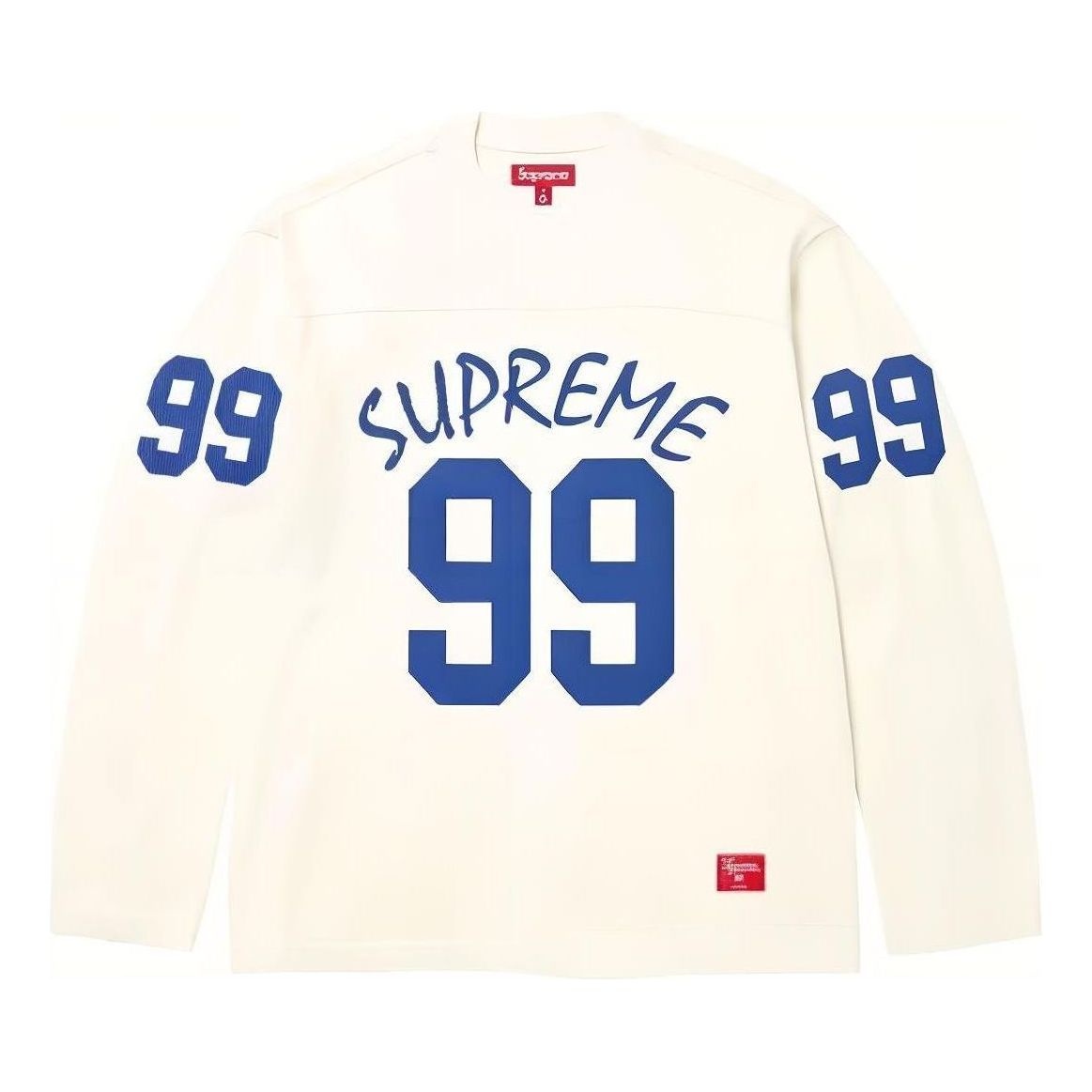 Supreme 99 L/S Football T-Shirt 'White Blue' SUP-SS24-015 - 1