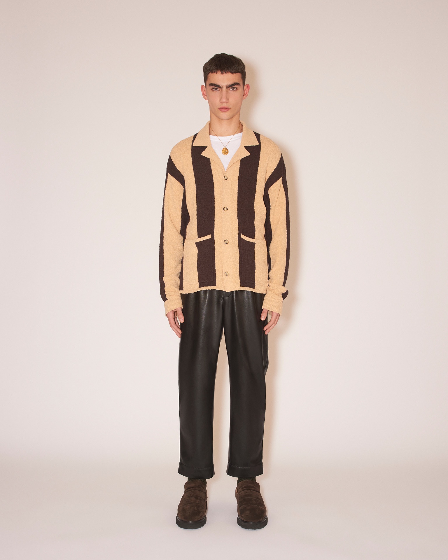 SAL - Terry-knit long-sleeve knit - Brown/apricot - 2