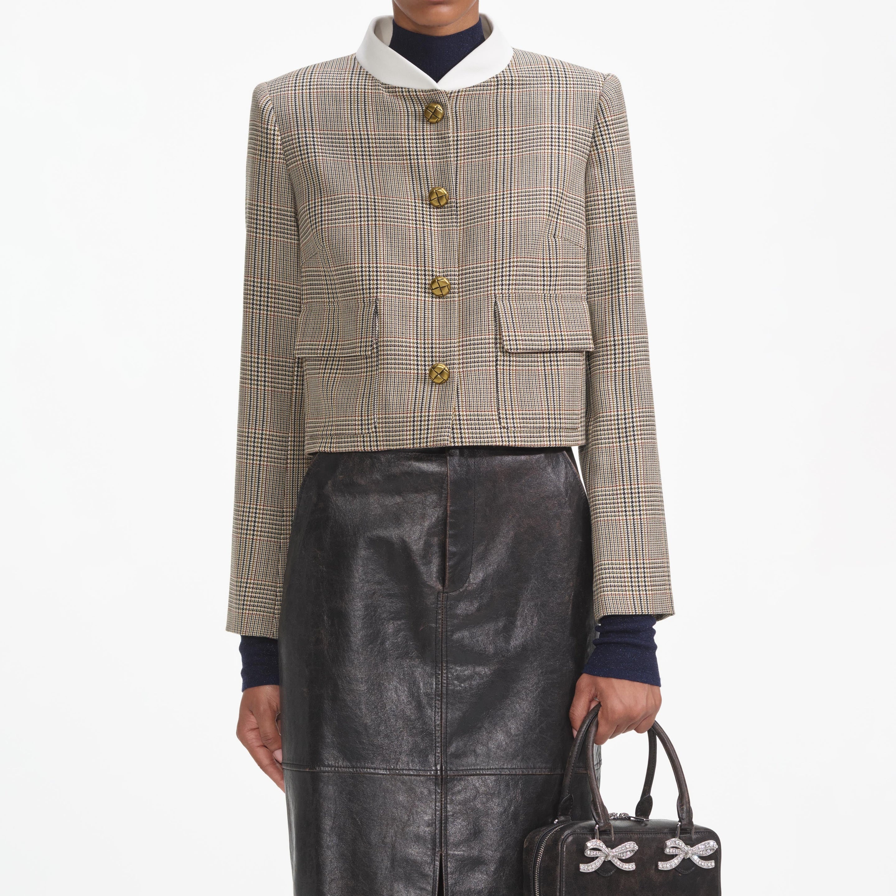 Check Wool Jacket - 4