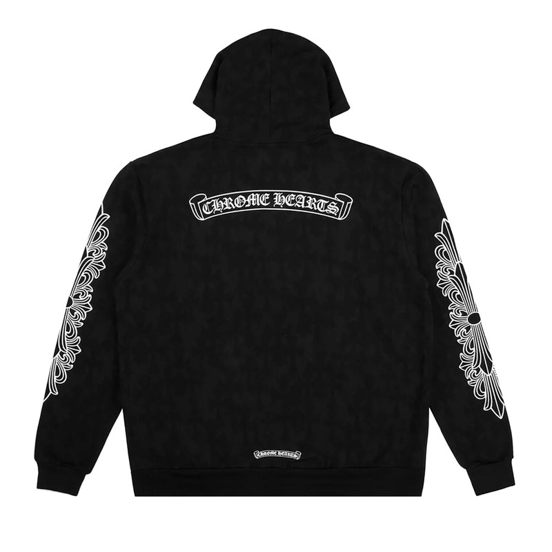 Chrome Hearts Chrome Hearts Cemetry Cross Hoodie 'Black' outlook
