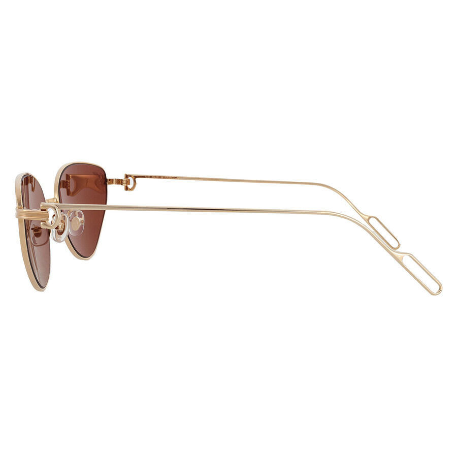 Cartier Brown Cat Eye Ladies Sunglasses CT0155S 002 57 - 4