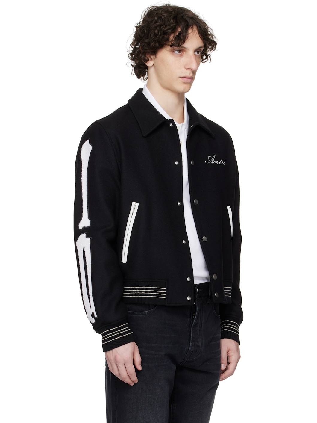 Black Bones Bomber Jacket - 2
