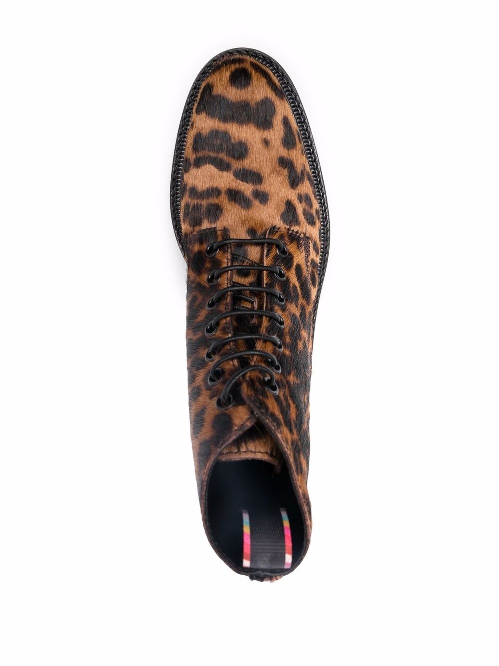 fur-trimed animal-print boots - 4