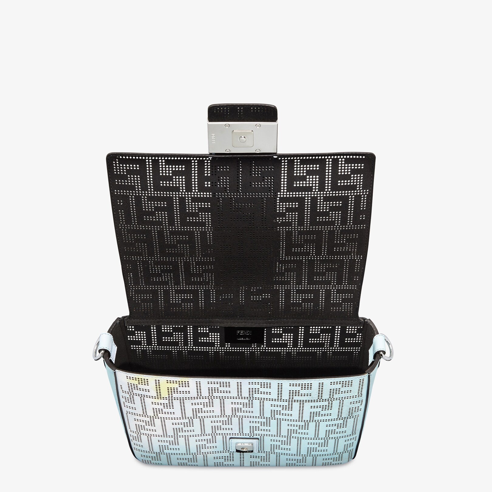 Sunset yellow and lilac perforated leather bag - 4