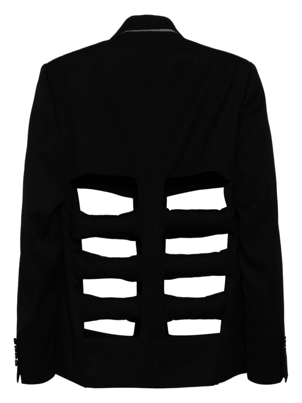 cut-out wool blazer - 2
