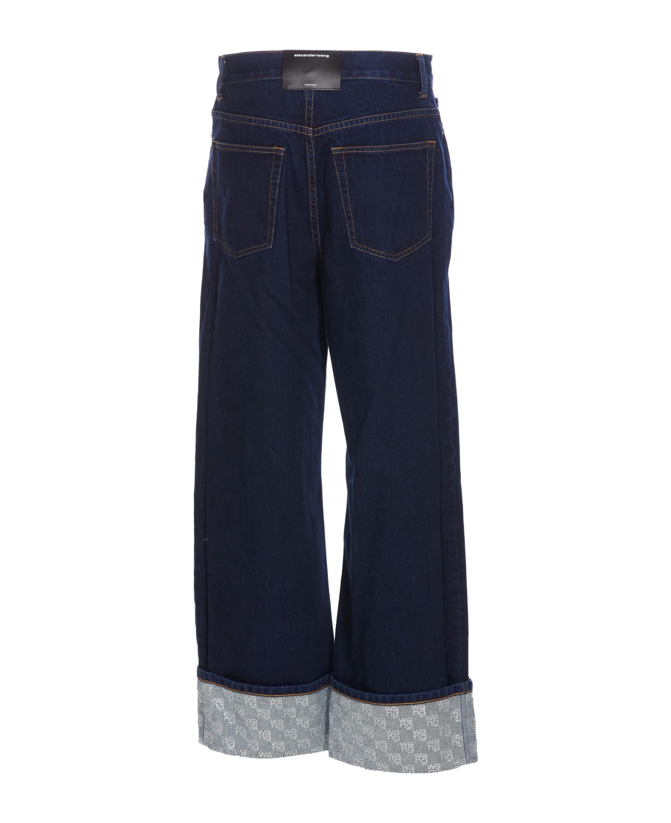 デニム・ジーパン Alexander Wang Jeans with logo crystal hotfix Blue Alexander Wang Jeans with logo crystal hotfix Blue - Women