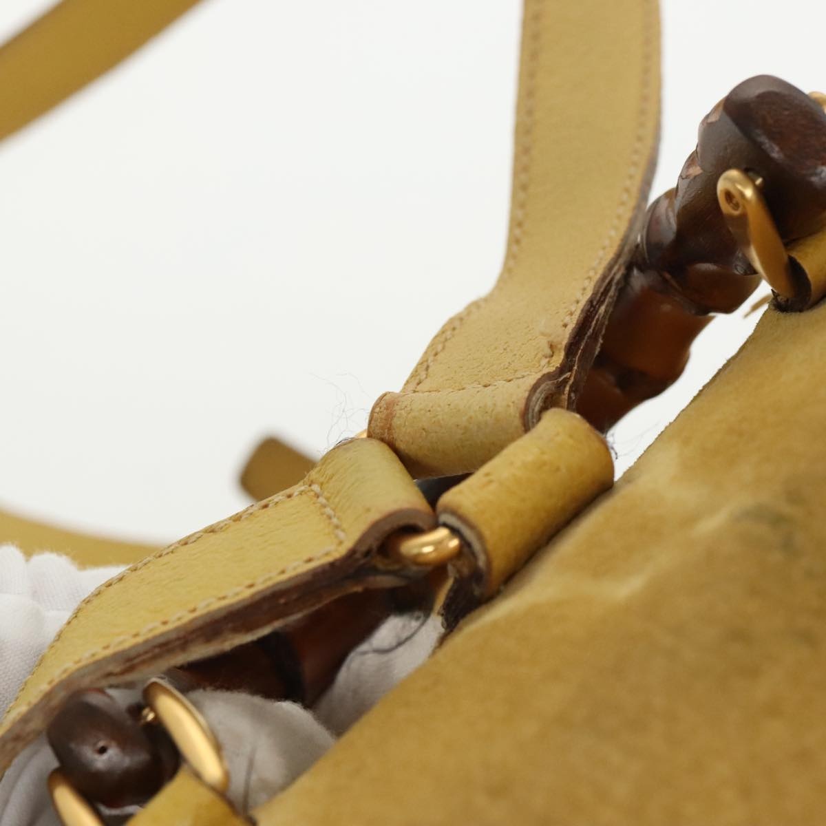 GUCCI Bamboo Backpack Suede Leather Yellow Gold 003 2058 003 2058 - 10
