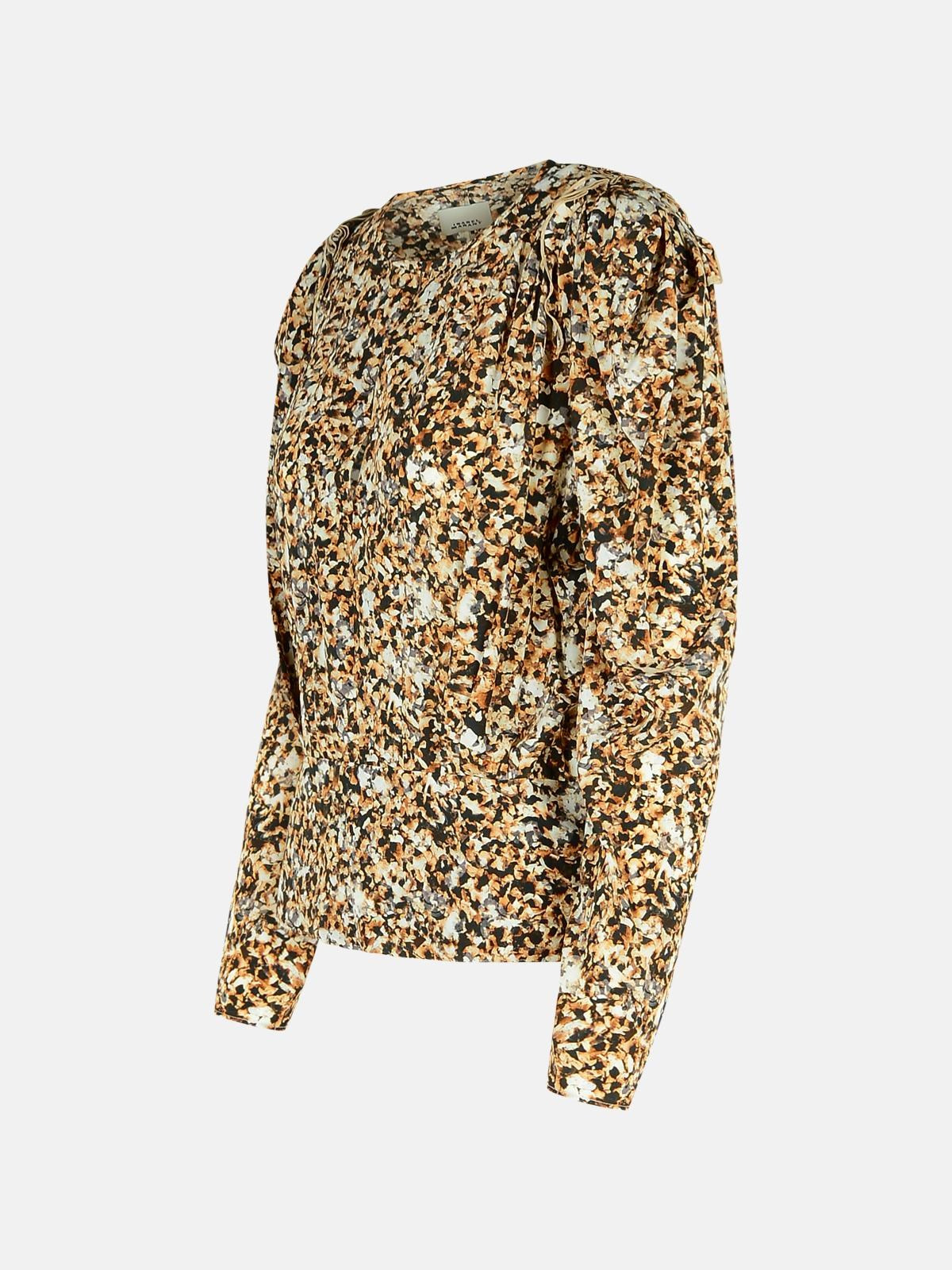 'ZAGRA' BEIGE SILK BLOUSE - 2