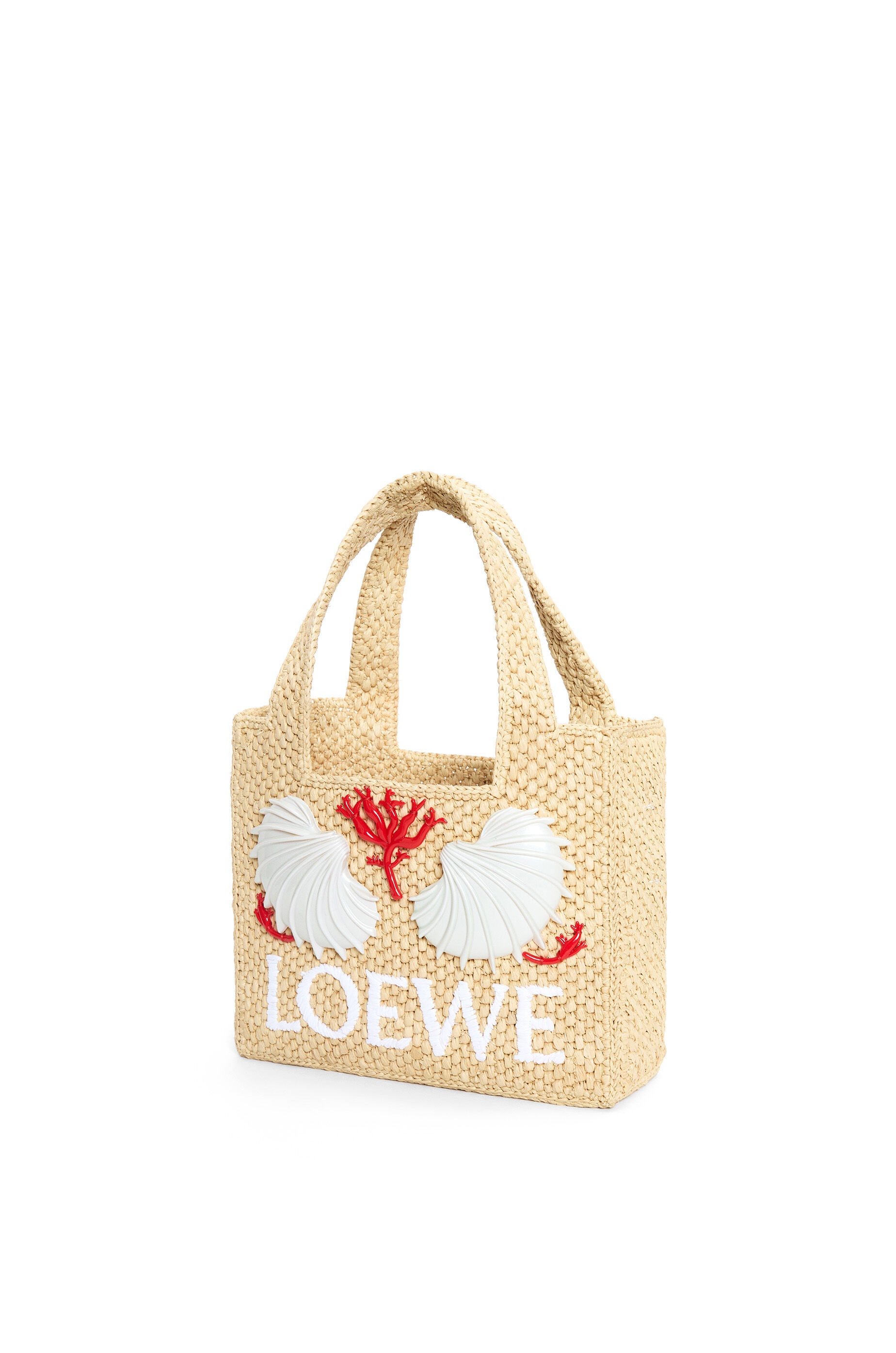 Maruja Mallo mini LOEWE Font Tote in raffia - 2
