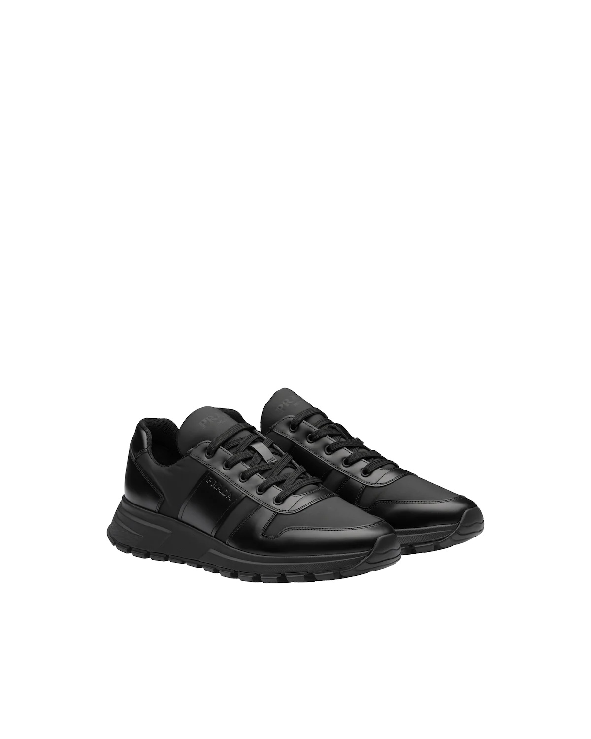 Prax 01 Leather And Technical Fabric Sneakers - 1