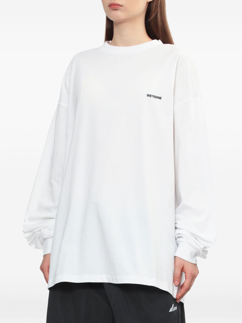 We11done embroidered long-sleeve T-shirt outlook