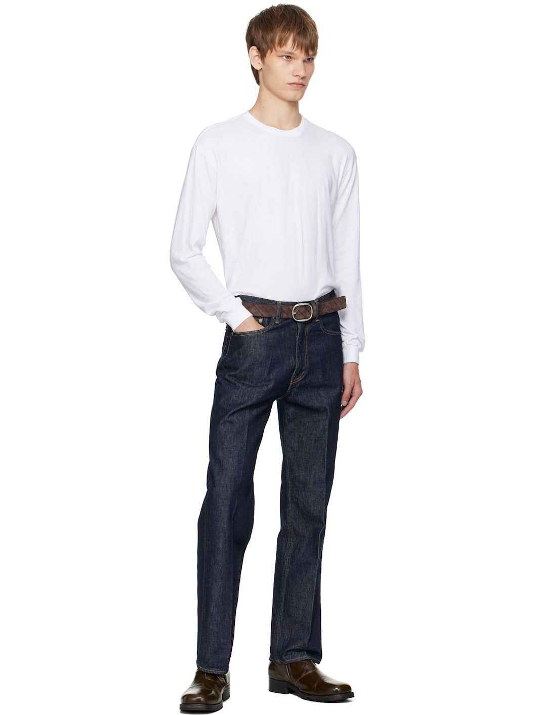 Indigo Hard Twist Denim 5P Jeans - 5