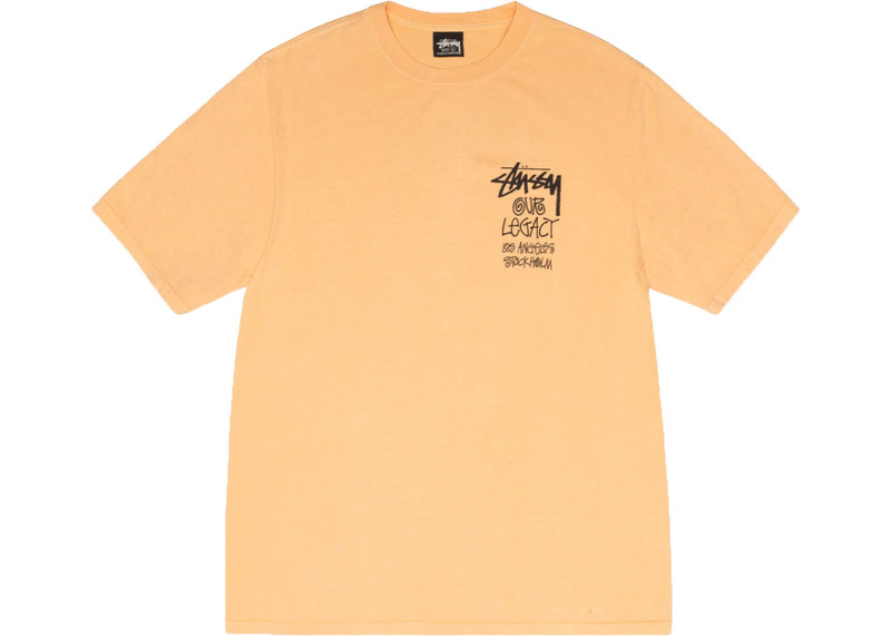 Stüssy Stussy x Our Legacy Work Shop 8 Ball Yin Yang Pigment Dyed Tee Peach outlook