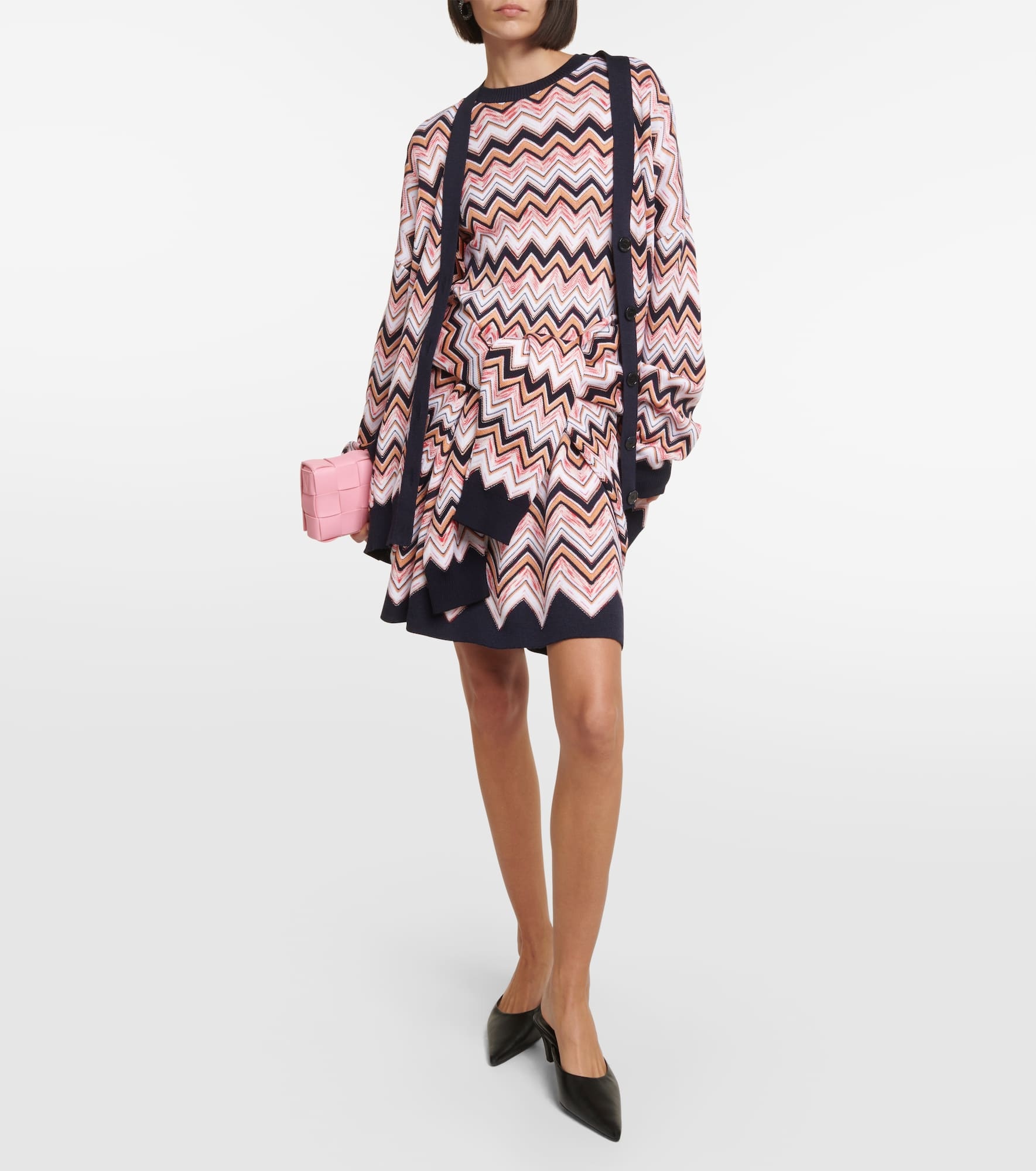 Zig Zag wool-blend minidress - 2