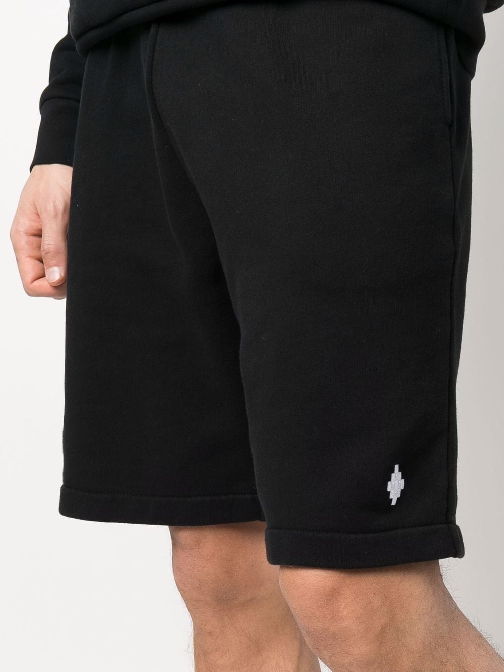 embroidered-motif track shorts - 5