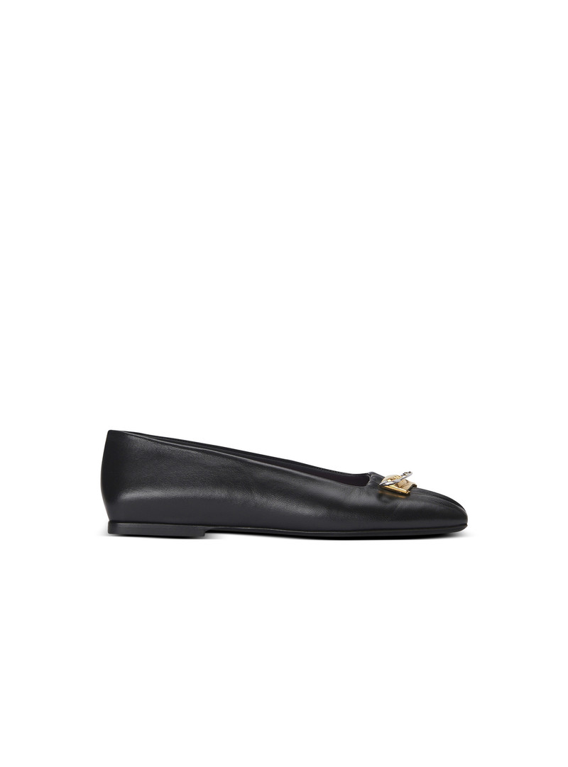 Safety Pin ballet flats in gathered lambskin 1