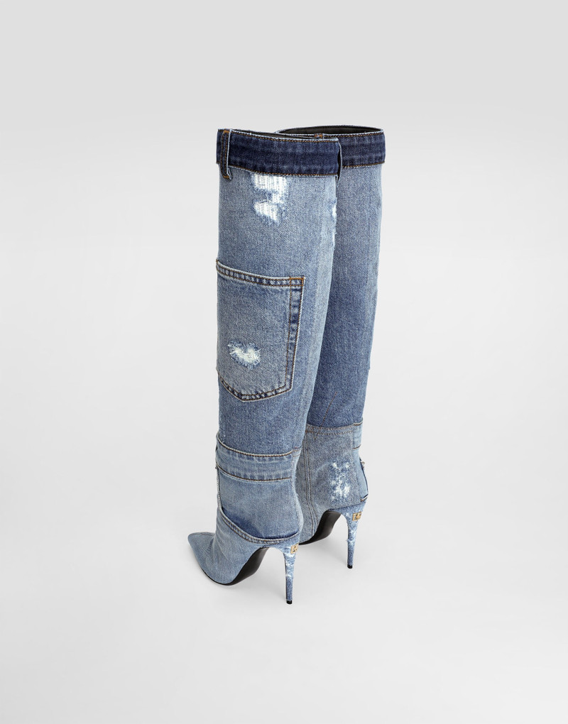 Dolce & Gabbana Patchwork denim boots outlook