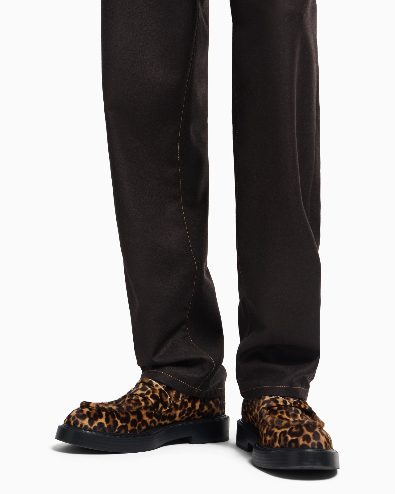 FIVE-POCKET TROUSERS IN DENIM-EFFECT VIRGIN-WOOL FLANNEL - 5