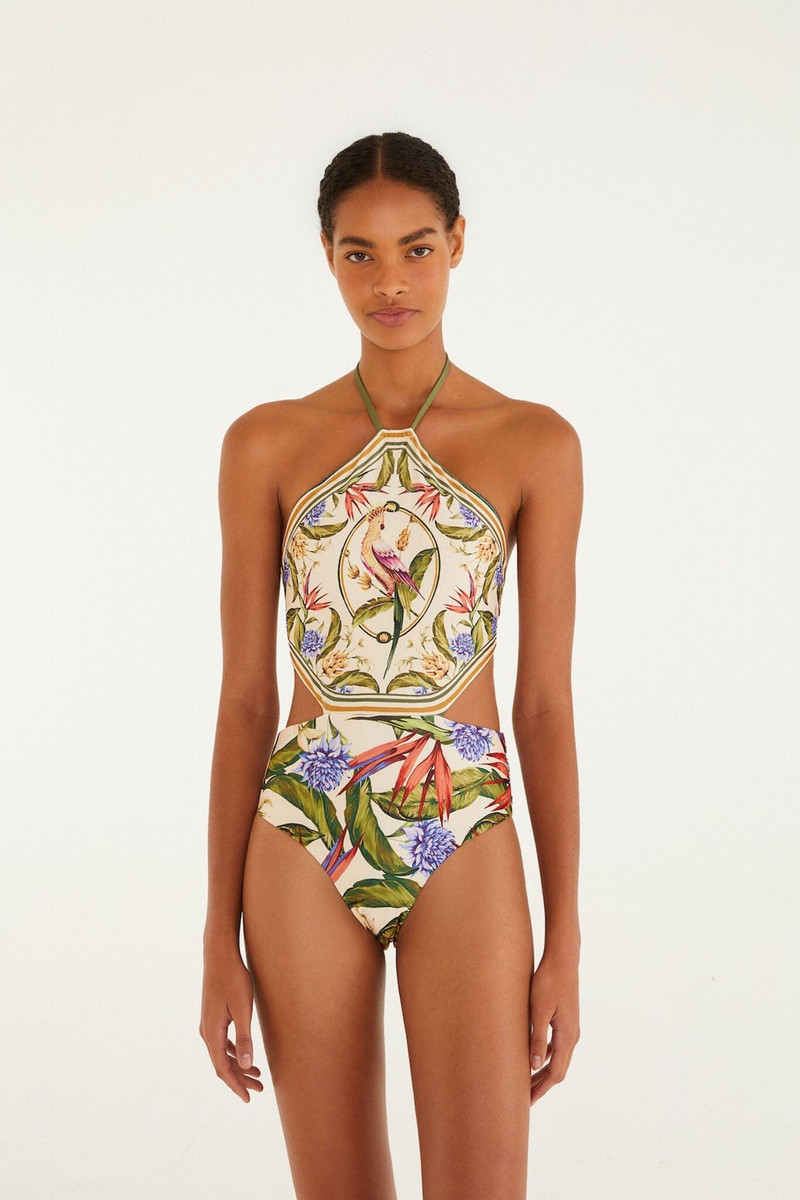 Light Blush Strelitzia One Piece 1