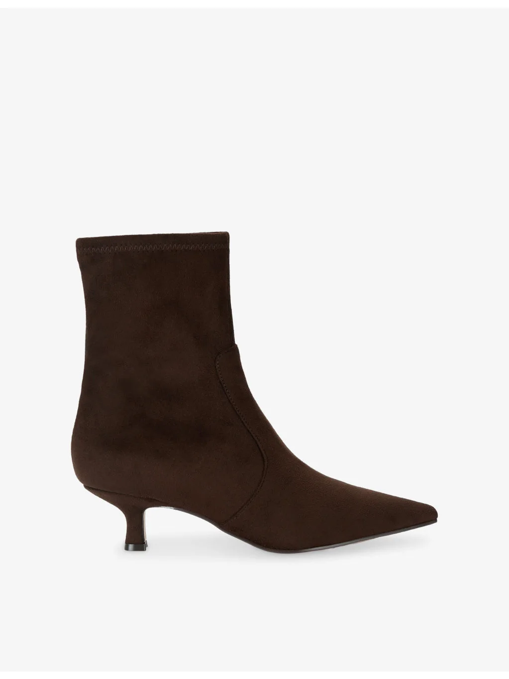 Checklist Faux-Suede Heeled Ankle Boots - 1