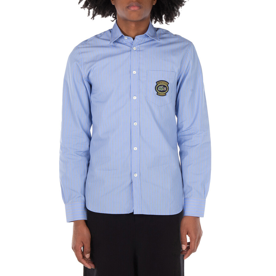 Lacoste Striped Cotton Poplin Long-Sleeve Shirt - 3