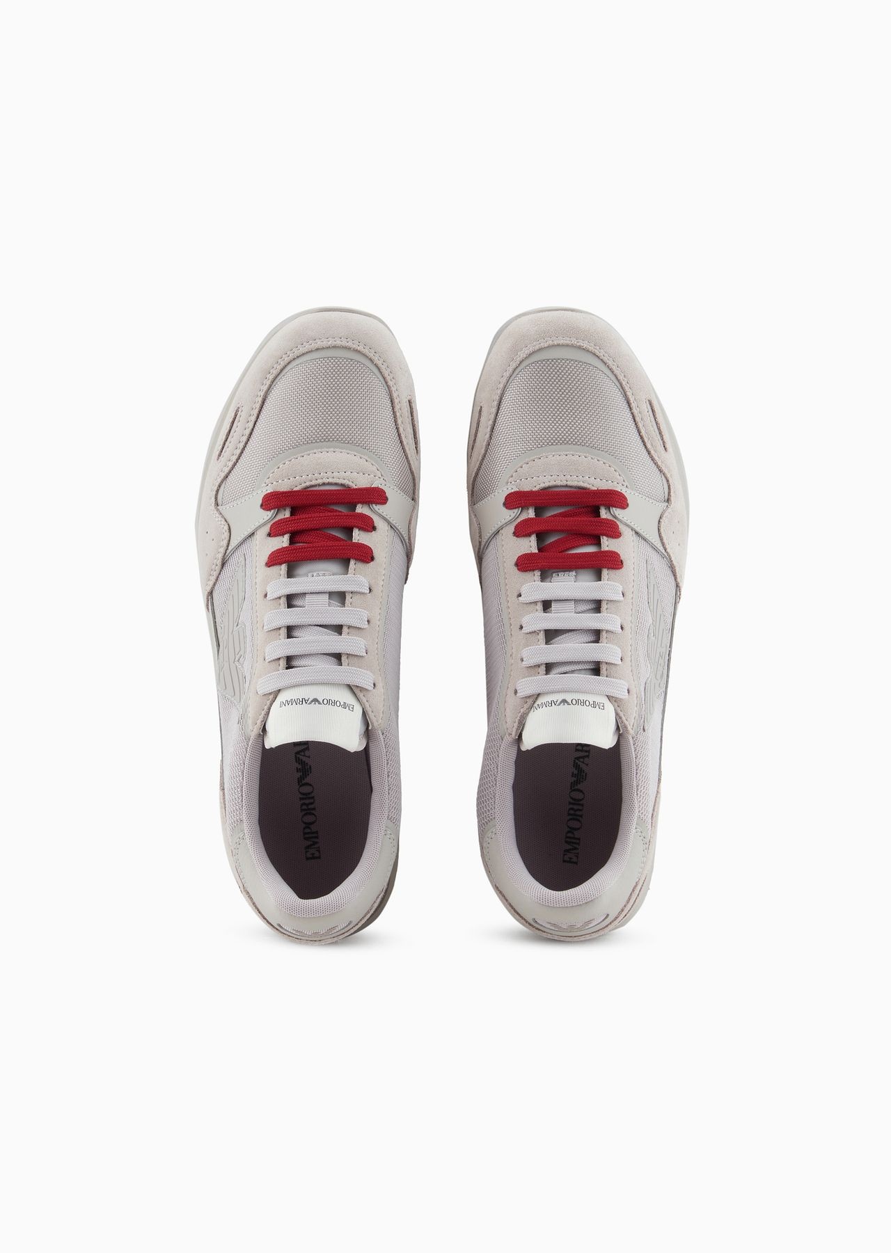 Mesh sneakers with suede details and eagle patch - 3