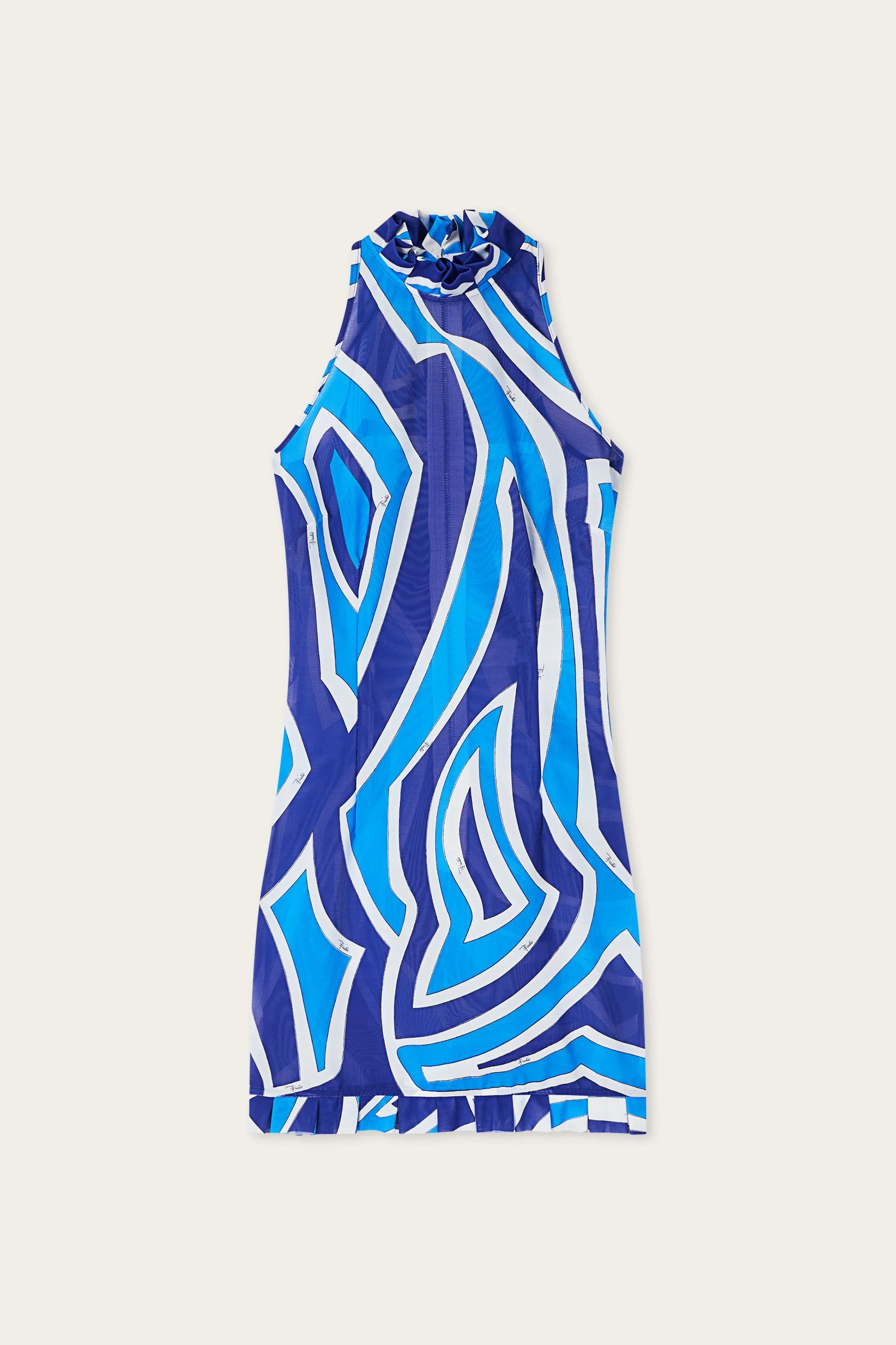 LABIRINTO PRINT DRESS WITH RUFFLE DETAILS - 1