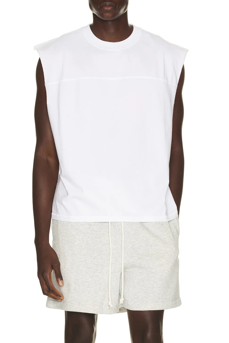 Heavyweight Cotton Cropped Cutoff Tee - 1