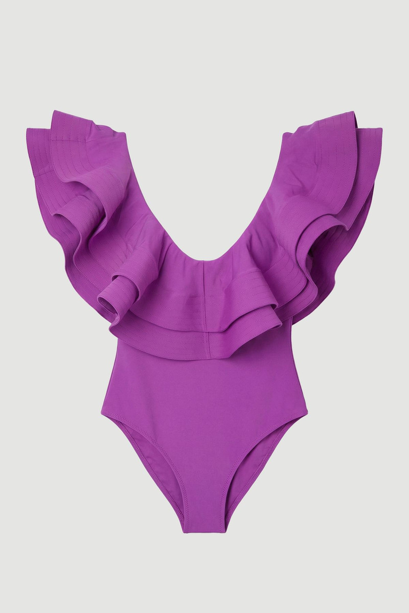 KAREN MILLEN Drama Frill Swimsuit outlook