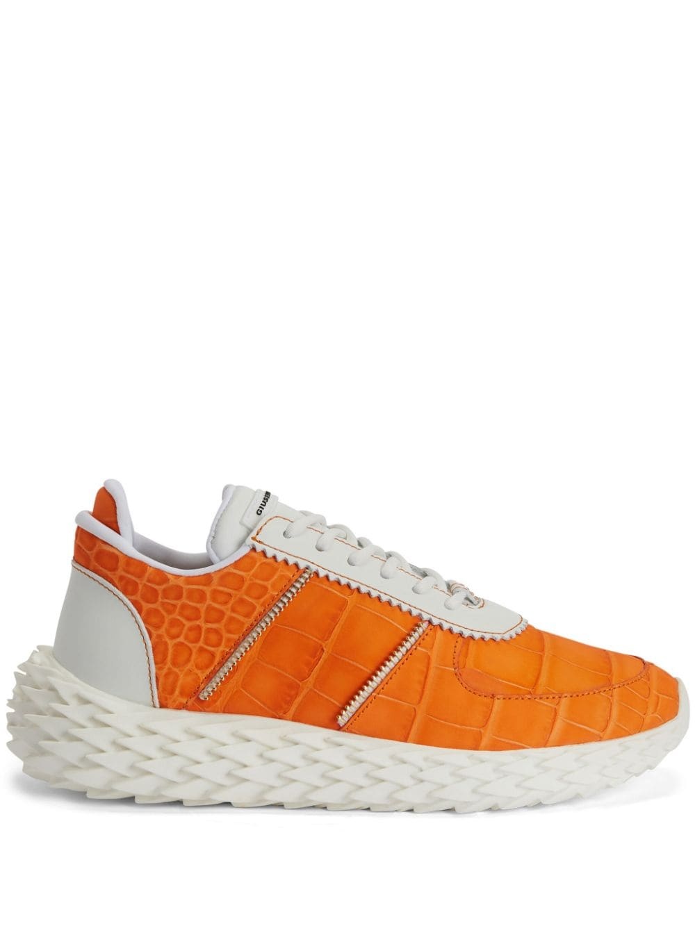 Urchin crocodile-embossed panelled sneakers - 1