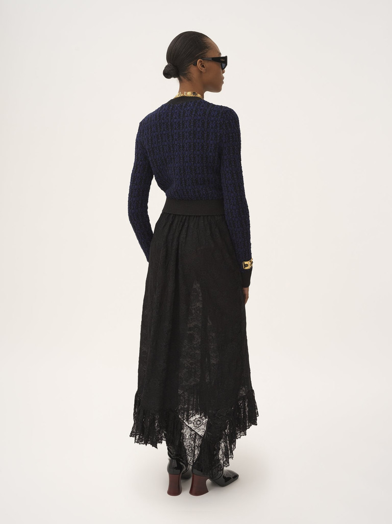 BOXY MOCK-NECK SWEATER IN A WOOL & SILK KNIT 5