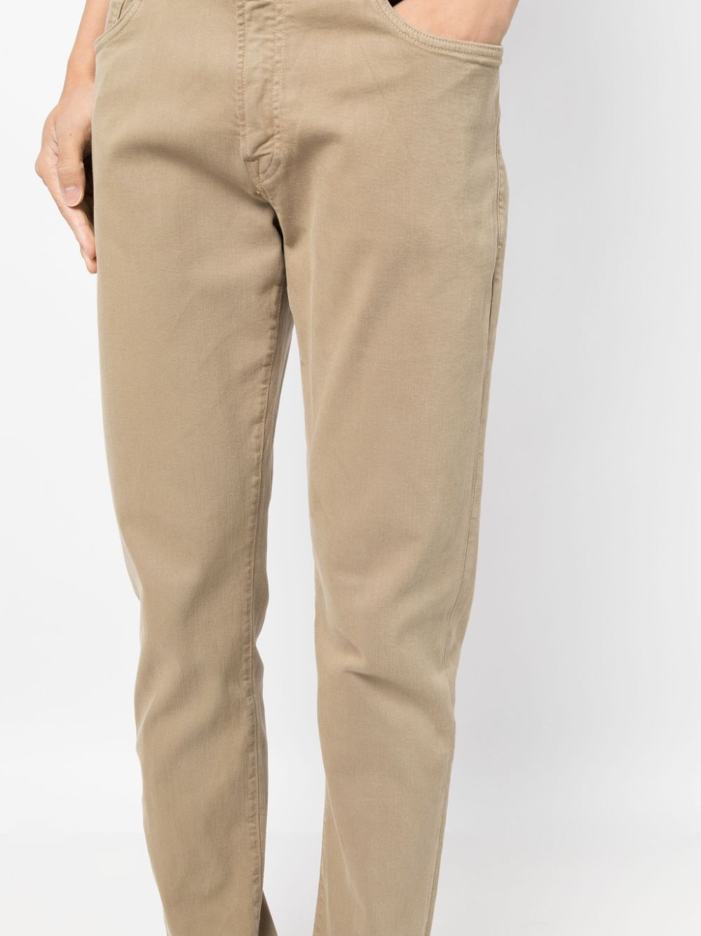 mid-rise straight-leg trousers - 5