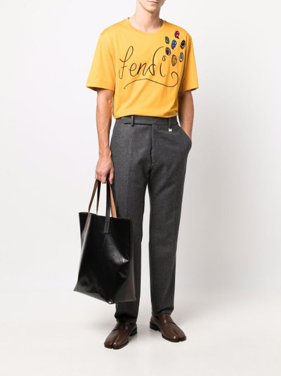 FENDI x Noel Fielding logo-embroidered T-shirt outlook