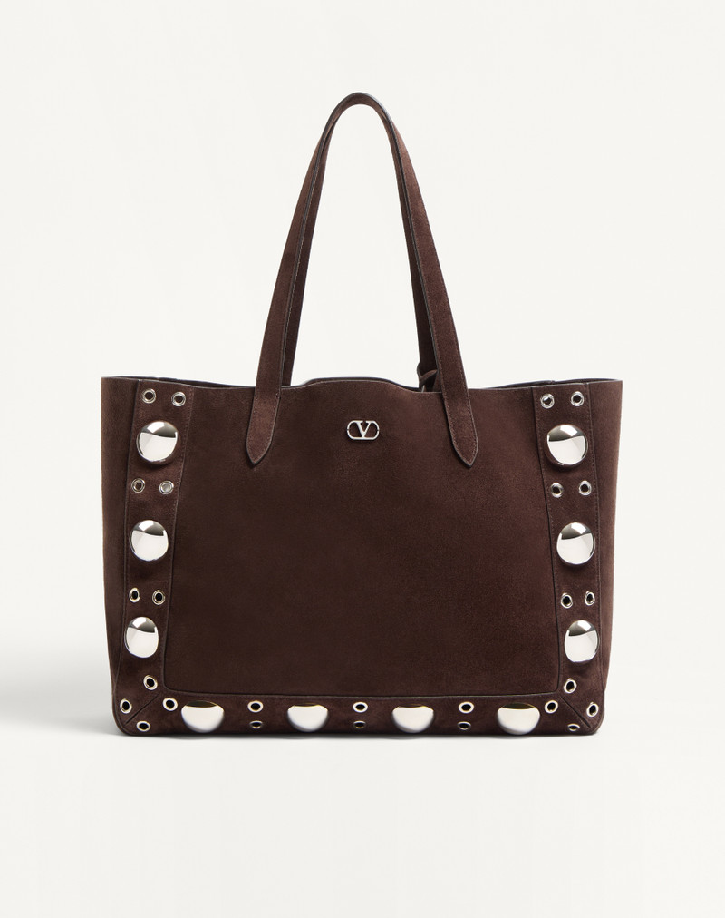 VALENTINO GARAVANI MEDIUM NELLCÔTE SUEDE SHOPPING BAG 1