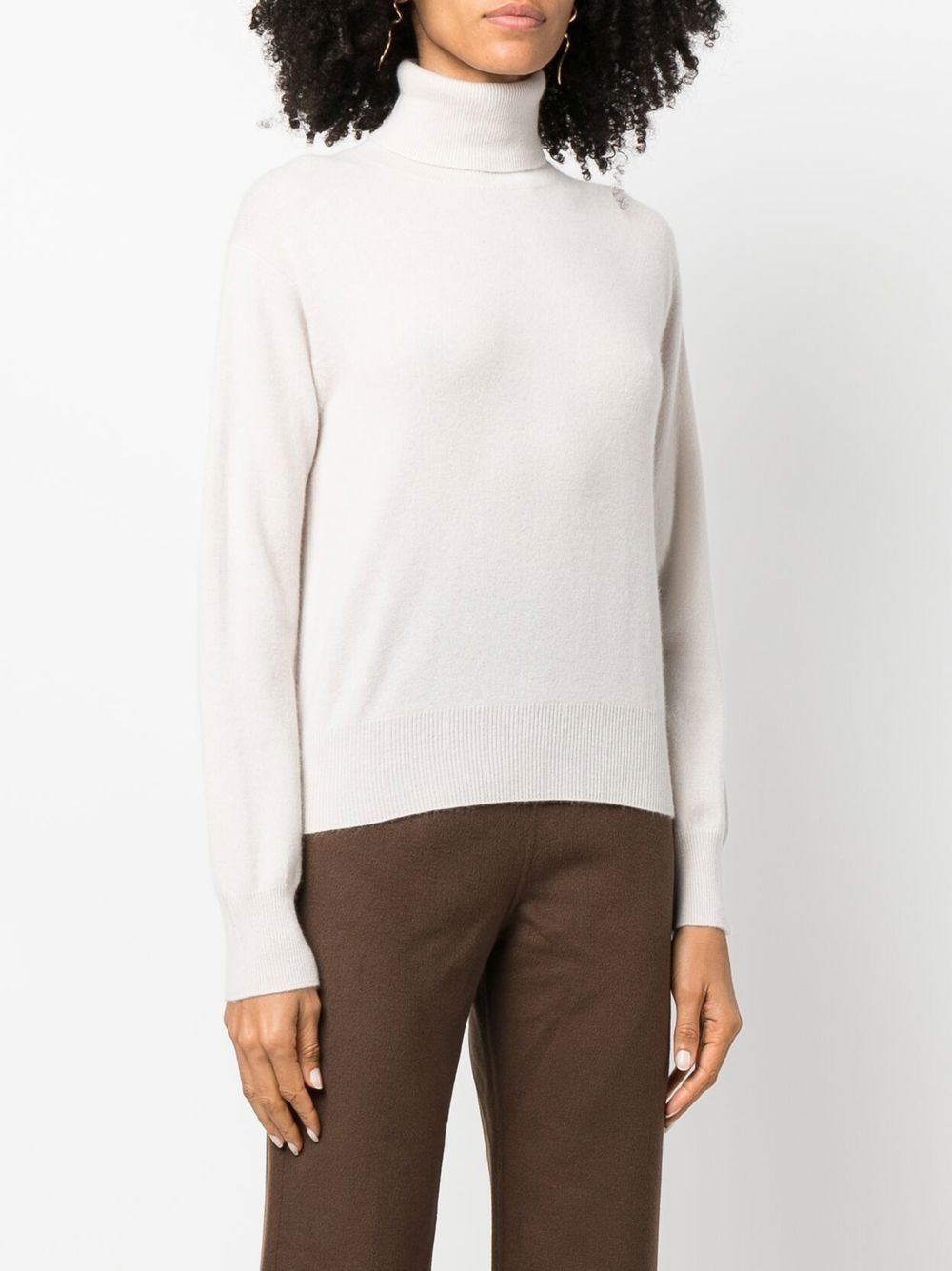 high-neck cashmere jumper - 3