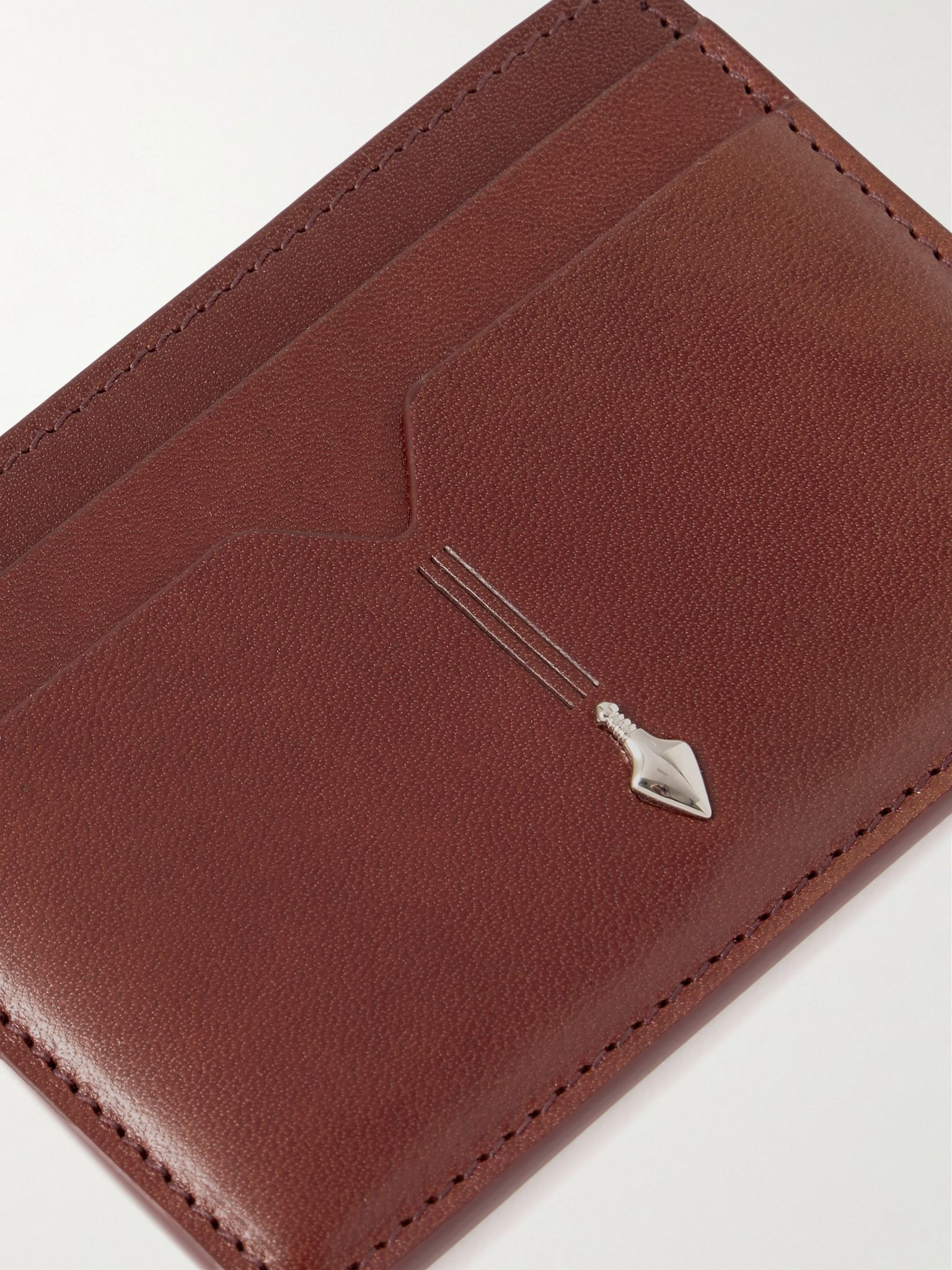 Theodore Leather Cardholder Burgundy - 3