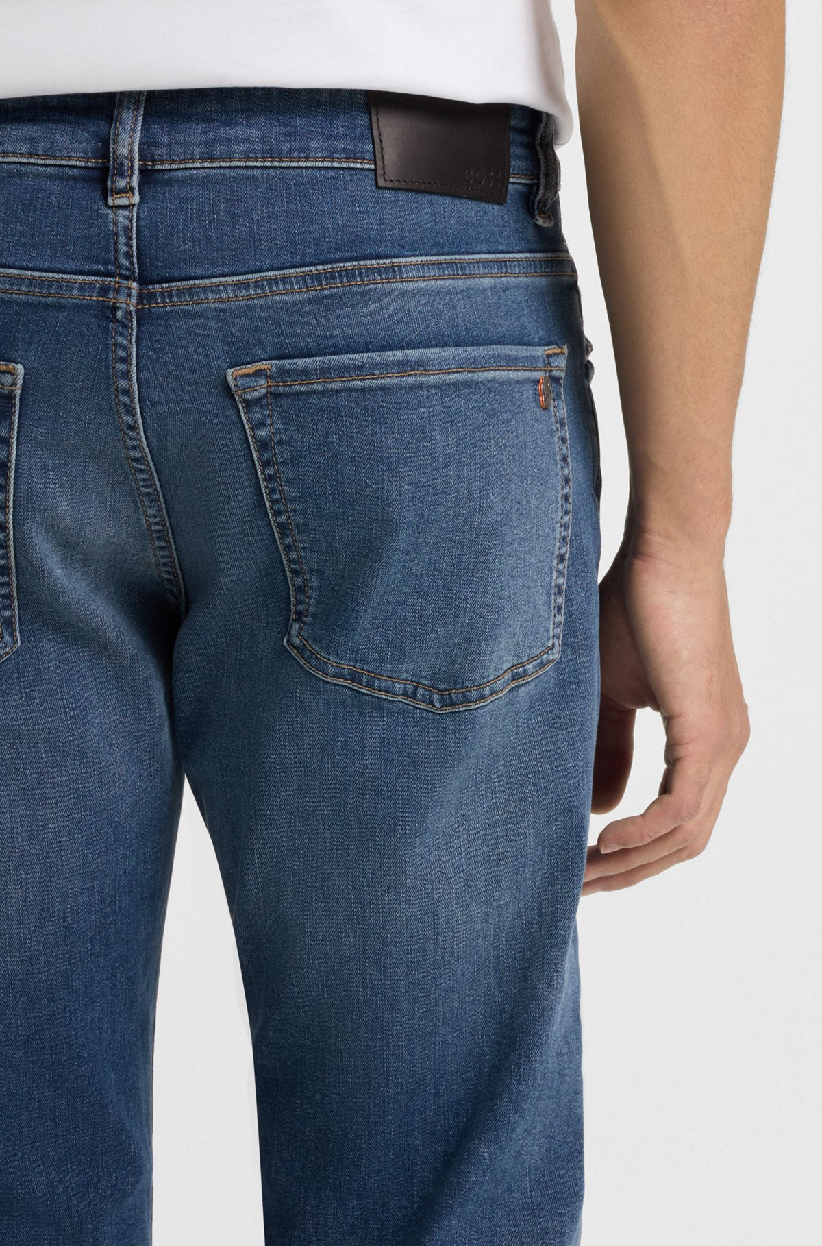 MAINE REGULAR-FIT JEANS IN BLUE SUPER-STRETCH DENIM - 5