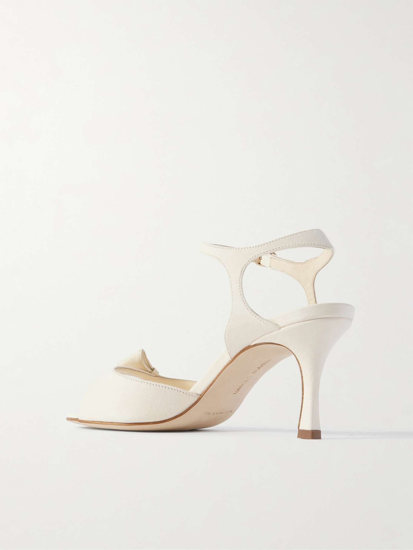 【Manolo Blahnik】Limosan 70 レザーサンダル Manolo Blahnik Limosan 70 leather sandals Cream | netaporter