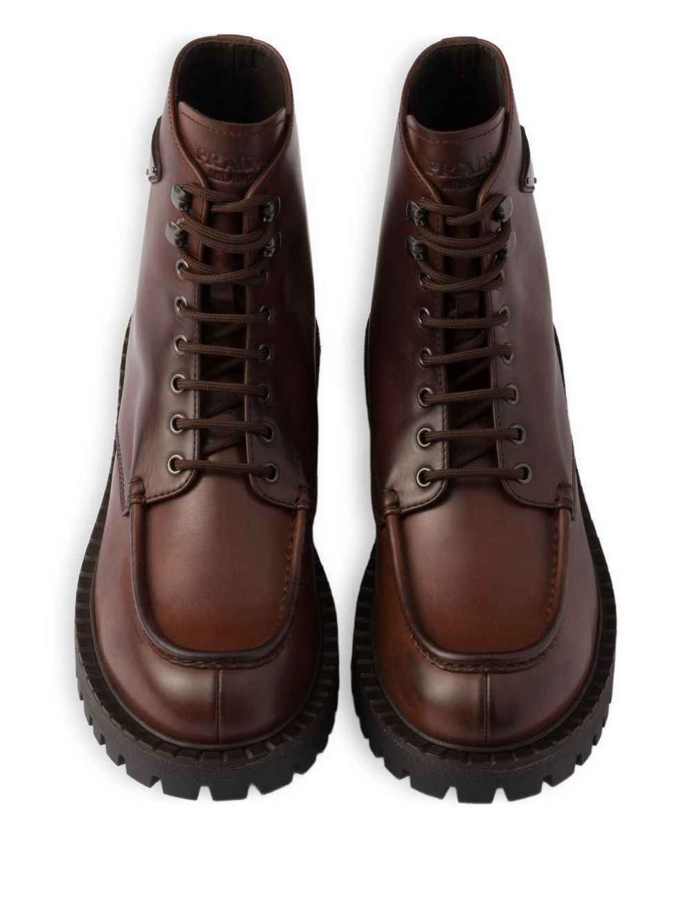 lace-up lug-sole boots - 4