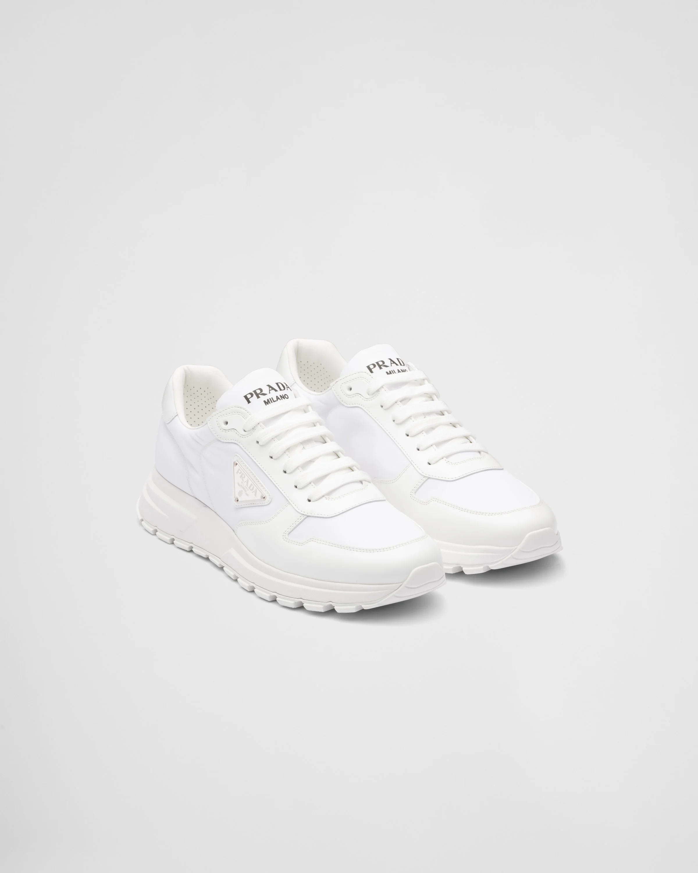 Prada Re-Nylon and brushed leather sneakers - 1